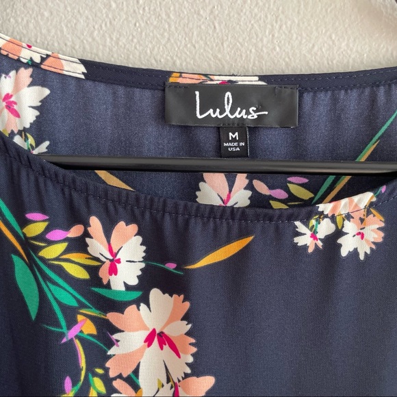 S O L D : Lulu’s Herbaceous Babe Navy Floral Print Shift Dress - Picture 7 of 14